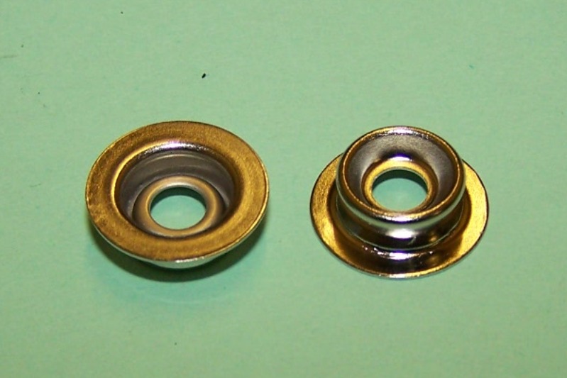Stud for use with either the 'Durable' snap fastener or 'Veltex' carpet fastener in nickel plate.  General application.