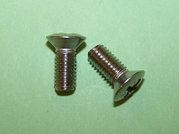 M5 x 12mm screw: raised, countersunk, posi in stainless steel.  General application.