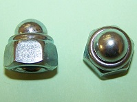 M8 Domed Nyloc Nut in zinc plated steel. Ferrari and general application.