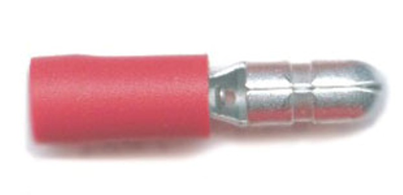 Bullets, 4.0mm outside diameter , for cable size 0.5mm-1.5mm, in red