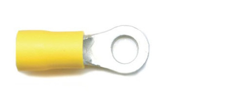 Rings (standard length) 5.3mm (2BA) hole size, for cable size 4mm-6mm, in yellow