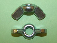 M8 Wing Nut in zinc plated steel.  General application.