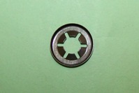 Circular push-on ratchet plate - 5mm stud diameter. General application.