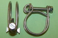 Twin Wire Hose Clamp, mild steel, zinc plated, for hoses 24-27mm. General application.