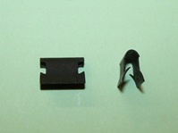 Edge clip 8.7mm height, for material thickness of 2.0-2.8mm, width 12.7mm. General application.
