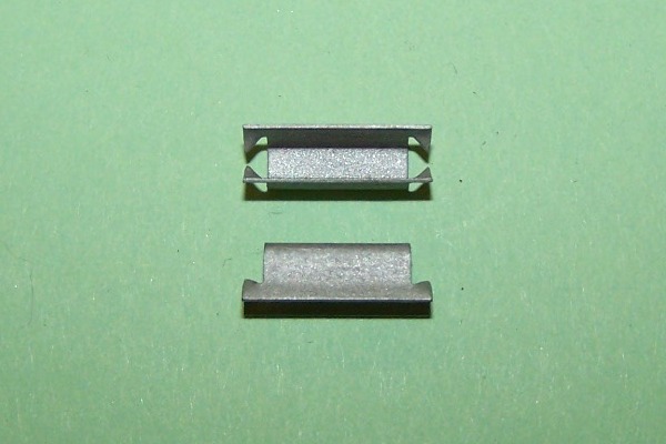 Edge clip 4.42mm height, for material thickness of 2.0mm-2.5mm, width 12.7mm. Alt. for Ford headlining and general application.