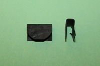 D' type edge clip, height 7.9mm, for 2.6 -2.8mm material thickness, width 12.7mm. General application.