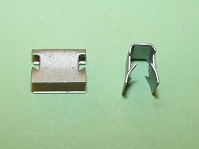 Edge clip 8.7mm height, for material thickness of 3.6-4.8mm, width 12.7mm. General application.