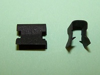 Edge clip 9.3mm height, for material thickness of 4.4-5.6mm, width 12.7mm. General application.
