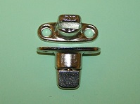 Common Sense Turnbutton (Double Height) - Two Holed Fixing in Nickel Plate.  General application.
