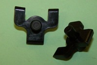 Moulding clip for 18.7mm moulding gap and 6.3mm panel hole.  Austin Maxi, Lotus Elan 2+2 and general application.