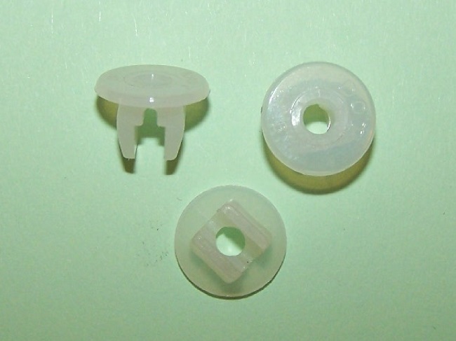 Nylon snap-in nut for 17/64