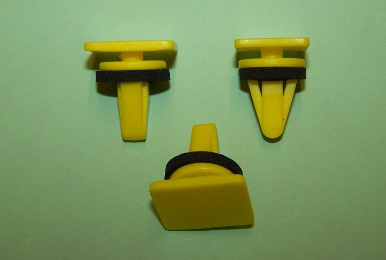 Body Side Moulding Clip with Sealer, Yellow.  Hyundai