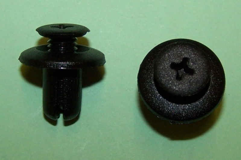 Bumper Push-type retainer, Black. Kia / Hyundai