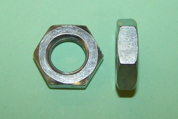 M12 x 1.75 Hex C/F Locknut in zinc plated steel. Ford Cortina MK11 and general application.