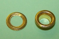 Brass Eyelet and Ring assembly - 3/16