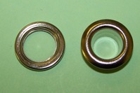Nickel Plated Brass Eyelet and Ring assembly - 3/8
