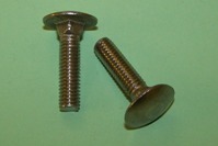 M6 x 25mm carriage bolt in stainless steel.  General application.