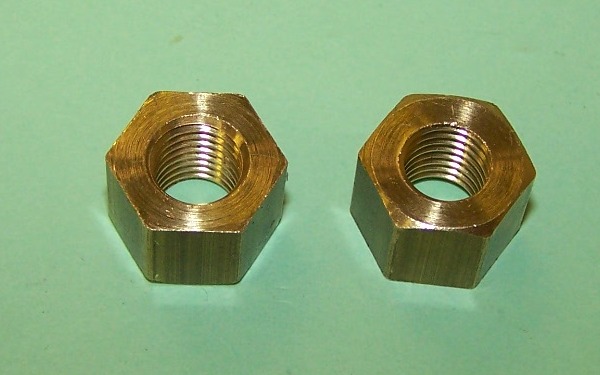 Exhaust/Inlet Manifold Nuts, brass, 5/16