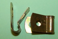 P'-Clip in zinc plated steel, 6.3mm x 6.0mm hole dia. General application.