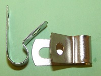P'-Clip in stainless steel, 9.6mm x 6.0mm hole dia. General application.