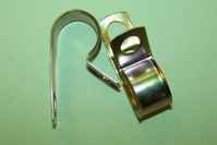 P'-Clip in zinc plated steel, 19.0mm x 7.1mm hole dia. General application.