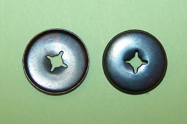 Circular push-on ratchet plate - 3mm stud diameter. General application.