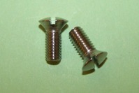 M5 x 12mm screw: raised, countersunk, slotted in stainless steel.  General application.