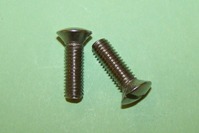 M5 x 16mm screw: raised, countersunk, slotted in stainless steel.  General application.