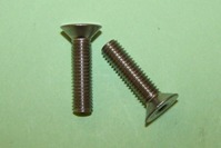 M5 x 20mm screw: flat, countersunk, hex-socket head in stainless steel.  General application.