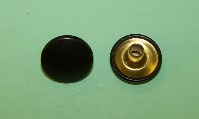 Durable Dot button, head size 14.0mm in Ebanol black.  General application.