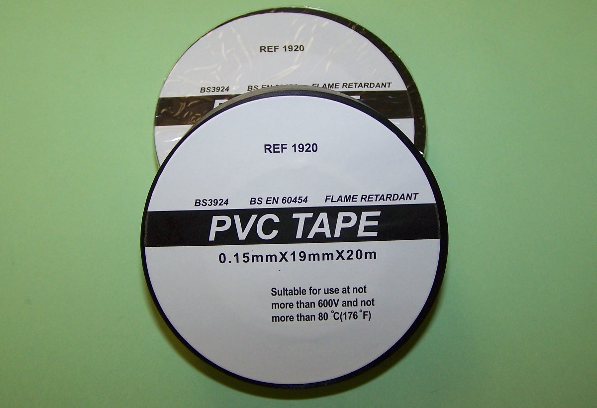 PVC Insulation Tape in black. (Adhesive)