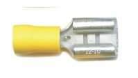 Push-on females 9.5mm, for cable size 4mm-6mm, in yellow