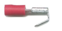 Piggy-backs 6.3mm, for cable size 0.5mm-1.5mm, in red