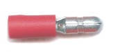 Bullets, 4.0mm outside diameter , for cable size 0.5mm-1.5mm, in red