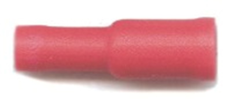 Receptacle sockets 4mm outside diameter , for cable size 0.5mm-1.5mm, in red