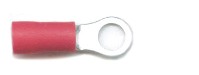 Rings (standard length) 4.3mm hole size, for cable size 0.5mm-1.5mm, in red