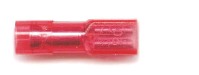Push-on females, fully insulated 2.8mm, for cable size 0.5mm-1.5mm, in red