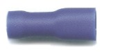 Push-on females, fully insulated 4.8mm, for cable size 1.5mm-2.5mm, in blue