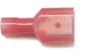 Push-on males, fully insulated 6.3mm, for cable size 0.5mm-1.5mm, in red