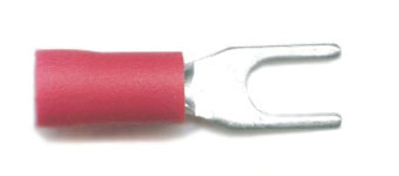 Forks 3.7mm (4BA), for cable size 0.5mm-1.5mm, in red