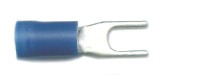 Butt connectors 4mm outside diameter, for cable size 1.5mm-2.5mm, in blue