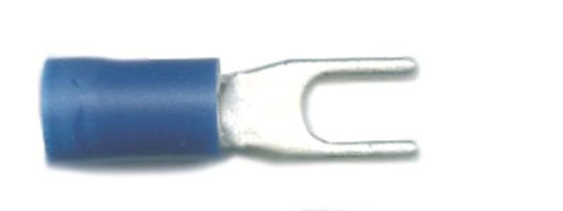 Butt connectors 4mm outside diameter, for cable size 1.5mm-2.5mm, in blue