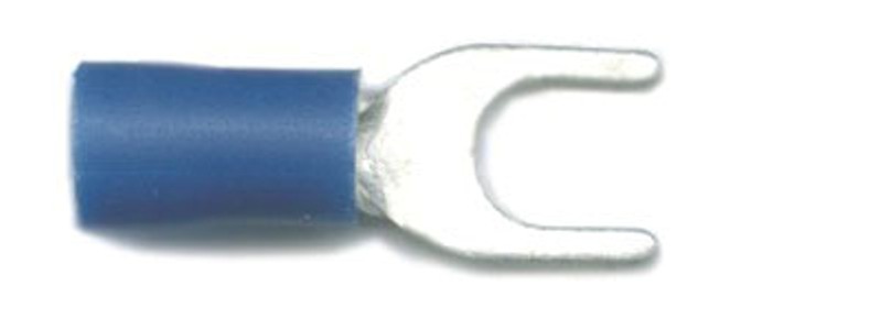 Forks 5.3mm (2BA), for cable size 1.5mm-2.5mm, in blue