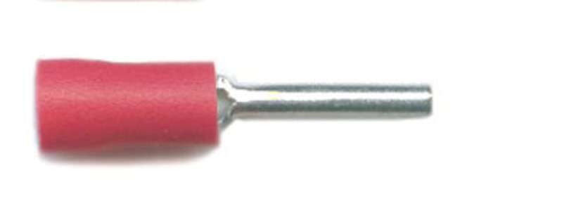 Pins 12mm length, 1.9mm outside diameter, for cable size 0.5mm-1.5mm, in red