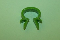Plastic Omega Clip  Inside diameter 11.0mm, panel hole 6.0mm, in green