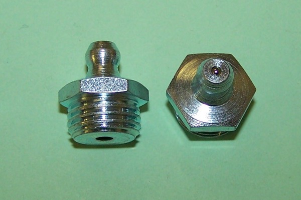 Grease Nipple, 1/4 bsp, straight. General application.