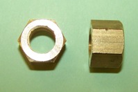 Exhaust/Inlet Manifold Nuts, brass, M10 x 1.25mm