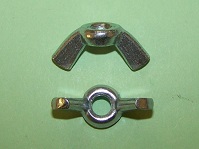 M6 Wing Nut in zinc plated steel.  General application.
