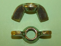 M10 Wing Nut in zinc plated steel.  General application.